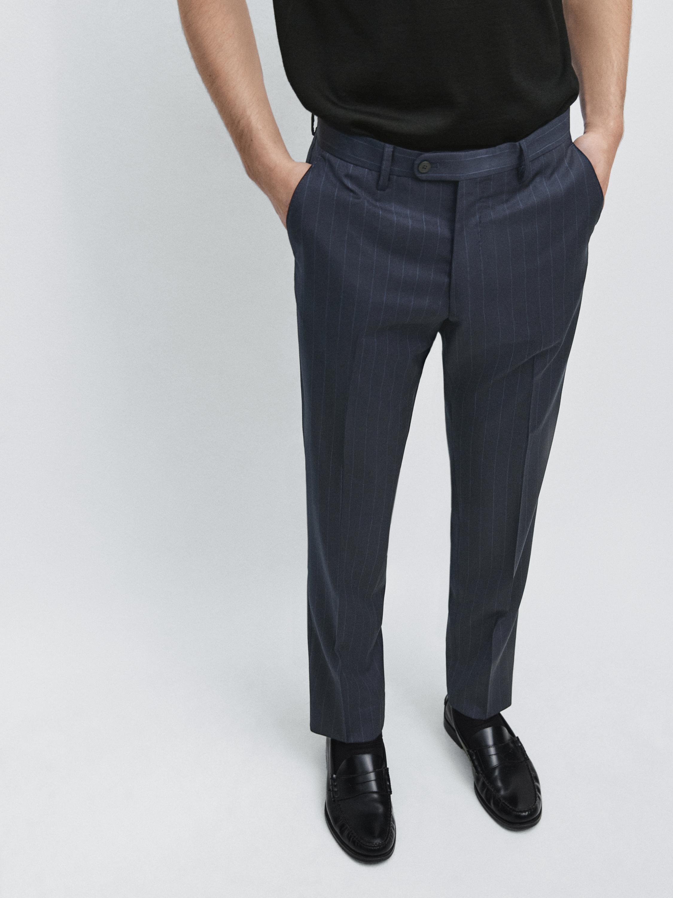 Pantalon de costume à rayures tennis